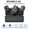 BOYA BOYAMIC 2 Professional Wireless Lavalier Lapel Microphone for iPhone USB-C Android Camera for Live Streaming Recording Vlog