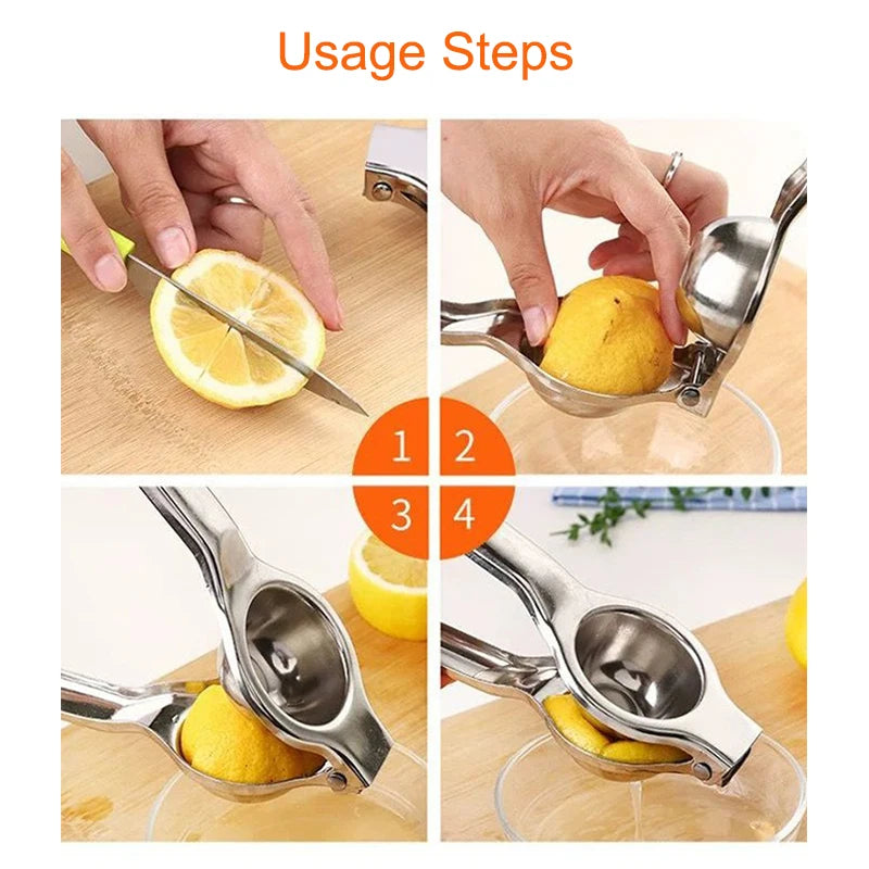 Lemon Squeezer, Handhelp Juicer for Lemon, Stainless Steels Hand Press Citrus Juicer, Lime Squeezer Bar Tool, Manual Citrus Pres