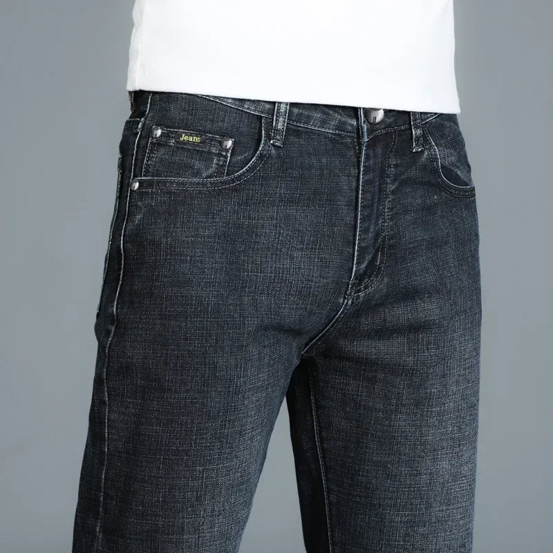 Mens High Quality Jeans Fashion Straight Denim Pants Men Classic Casual Jeans Male Plus Size Denim Trousers Ripped Jeans 28-40 - You Offer