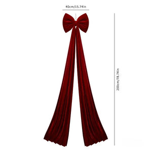 40x200cm Large Bow Themed Party Decorations Christmas Tree Topper Bow Ribbon for Christmas Wedding Party Wall Pendant Decor 1PC
