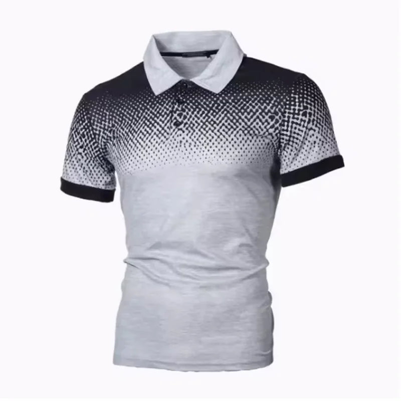 2025-26 New Style Men's Summer Round Dot Short-Sleeved High-Quality Classic Fit Casual Polo Shirt Top