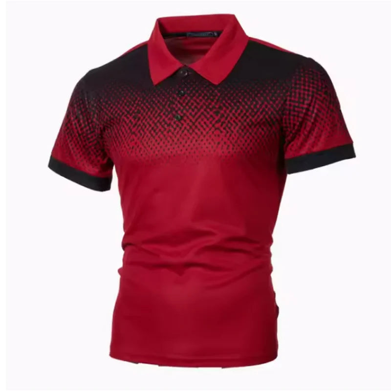 2025-26 New Style Men's Summer Round Dot Short-Sleeved High-Quality Classic Fit Casual Polo Shirt Top