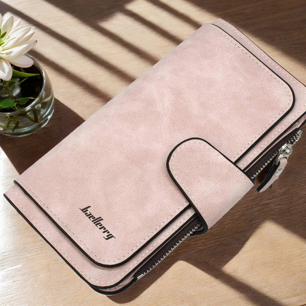 Long Wallet For Women Large Capacity Trifold Credit Card Holder Organizer Clutch Cellphone Handbag - You Offer