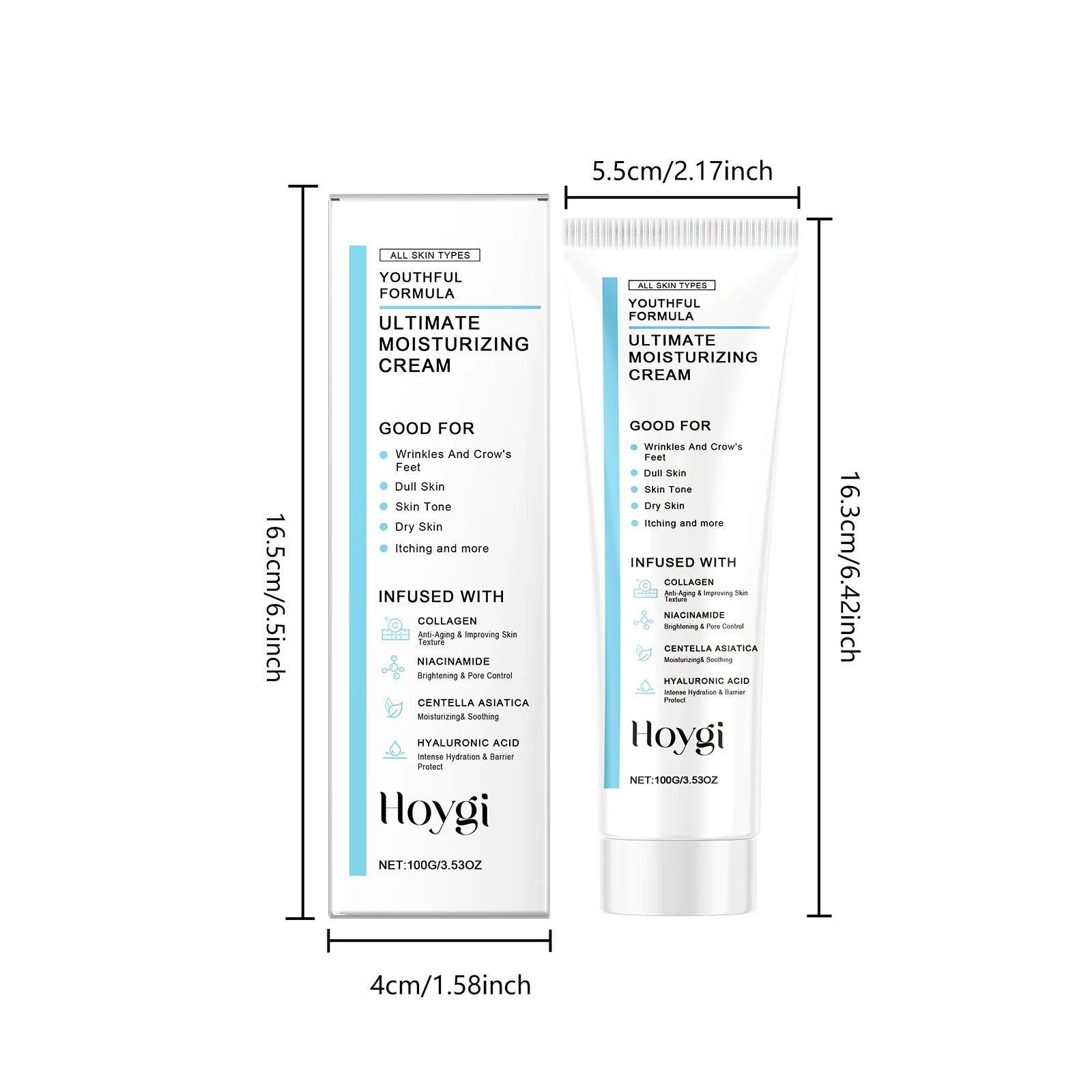 Centella Ultimate Moisturizing Cream Youthful Formula Collagen Niacinamide Centella Asiatica Hyaluronic Acid Wrinkles Spots Crea