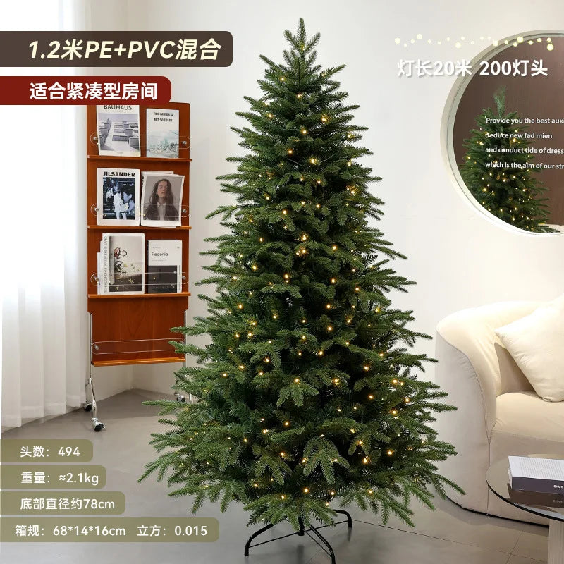 PE Large Christmas Tree with Lamp, Home Lighting, Living Room Interior, New Decoration, Bare Tree, 2025