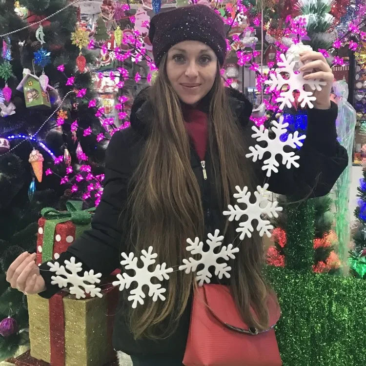 Christmas Decoration Foam Snowflake Christmas Tree Hanging Garland Hanging Decoration Gift 2024 New Christmas Supplies