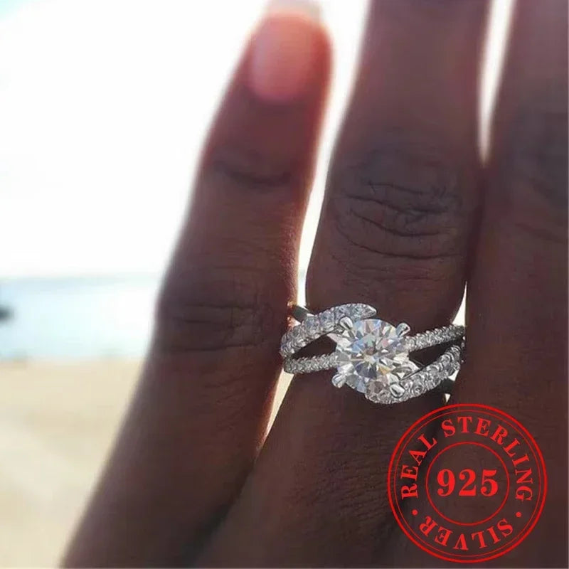 CHAOSHI High End 925 Sterling Silver Thin Rings New Trendy Luxury Temperament Women Fine Jewelry Anniversary Finger Accessories - You Offer