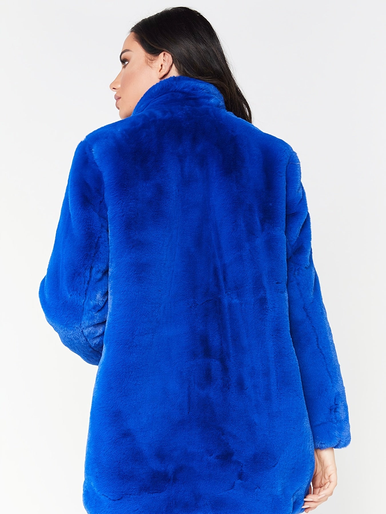 Warm Plush Winter Long Sleeve Coat, Casual Loose Fashion Teddy Outerwear for Women