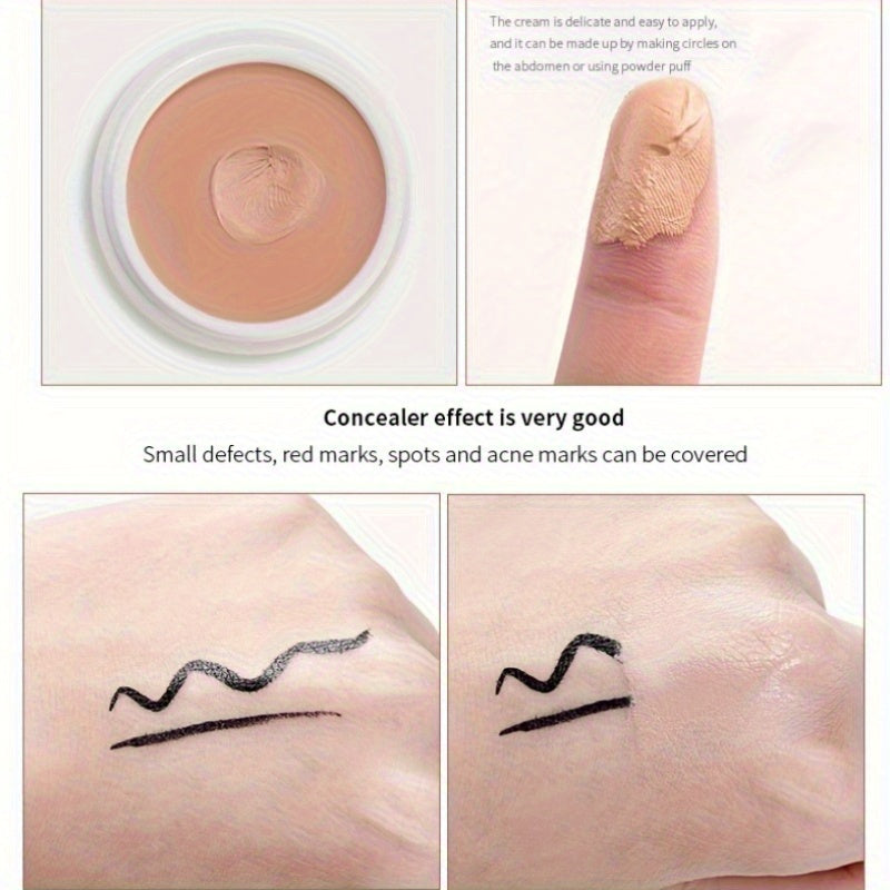 2 Tone High Coverage Concealer Cream, Concealer For Dark Circles Acne Marks Spot Freckles Blemishes, Long Wear Waterproof Liquid Foundation Cream Contain Plant Squalane
