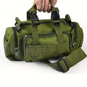 [Tactical Multi Tool Waist Pack] Tactical Multi-Tool Waist Pack - Black, Zippered, Durable Polyamide Fabric, Ideal for Cycling, Hiking, and Outdoor Activities, Outdoor Gear | Zippered Waist Pack | Adjustable Strap, Utility Wa