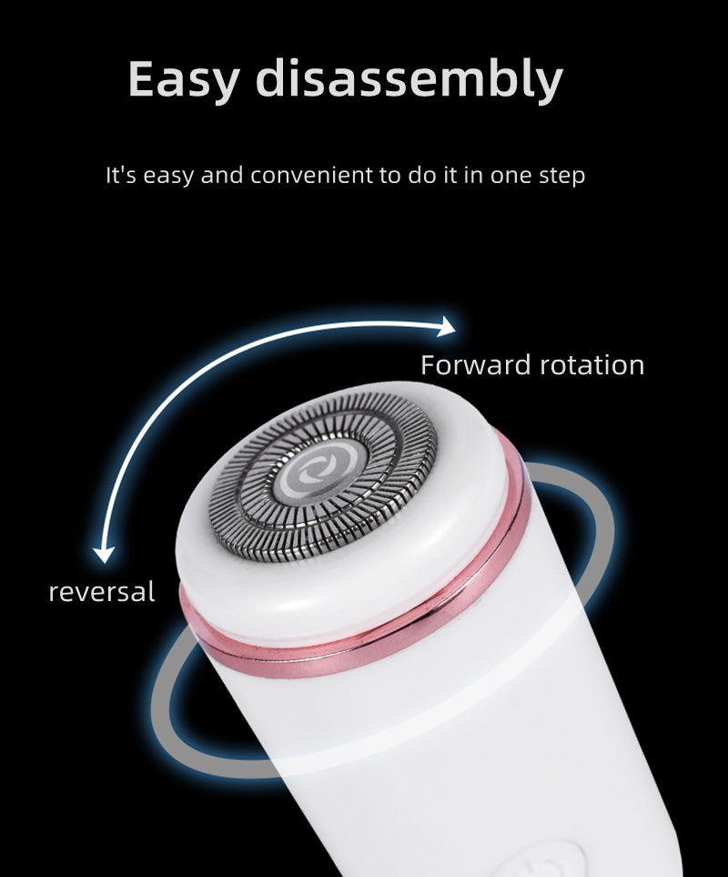 Compact USB-Charged Mini Electric Shaver: One-Touch, Durable Stainless Steel, Floating Head, Long Battery Life, Washable