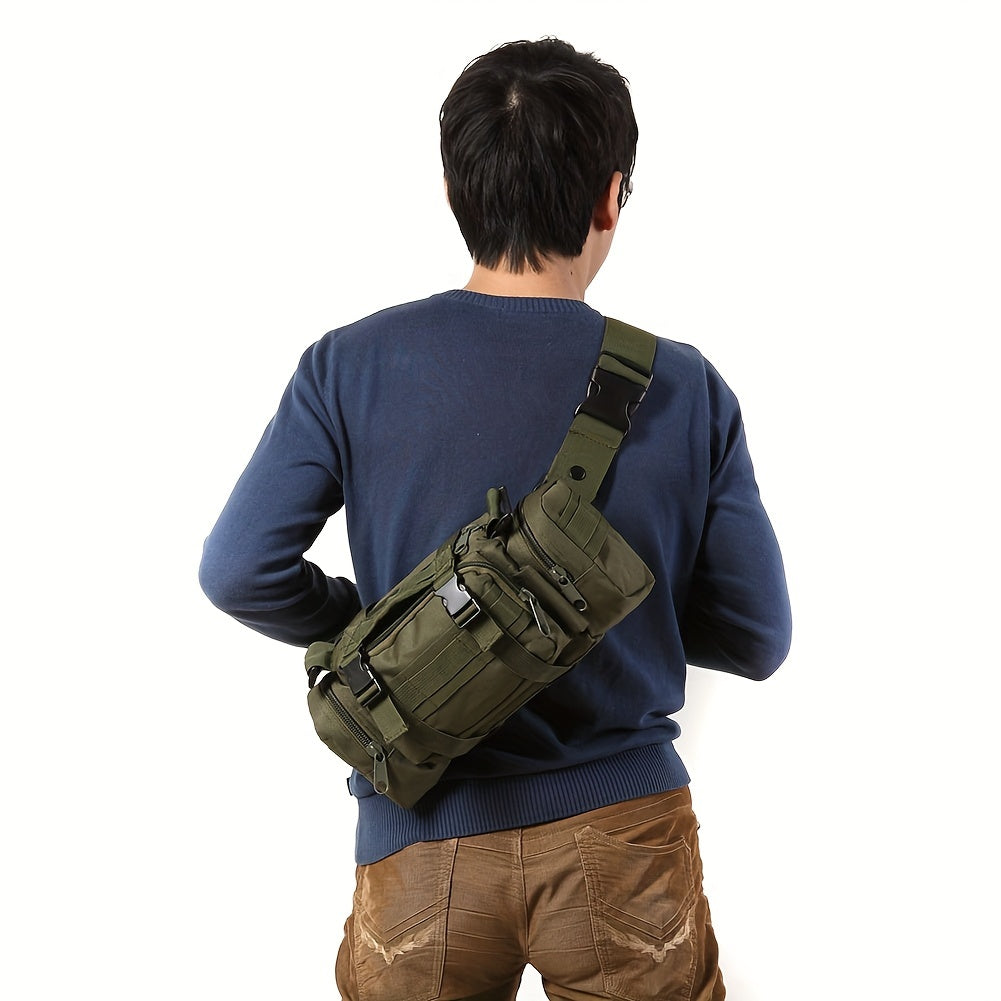 [Tactical Multi Tool Waist Pack] Tactical Multi-Tool Waist Pack - Black, Zippered, Durable Polyamide Fabric, Ideal for Cycling, Hiking, and Outdoor Activities, Outdoor Gear | Zippered Waist Pack | Adjustable Strap, Utility Wa