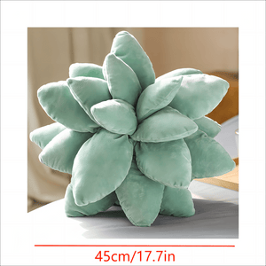 Succulent Pillow, Cute Pillows, Accent Pillows For Green Succulent Themed Home Decor, Soft Plush Cushions, Gifts For Succulent Lovers Or Kids (Dark Green) As Halloween, Chrismas Gift