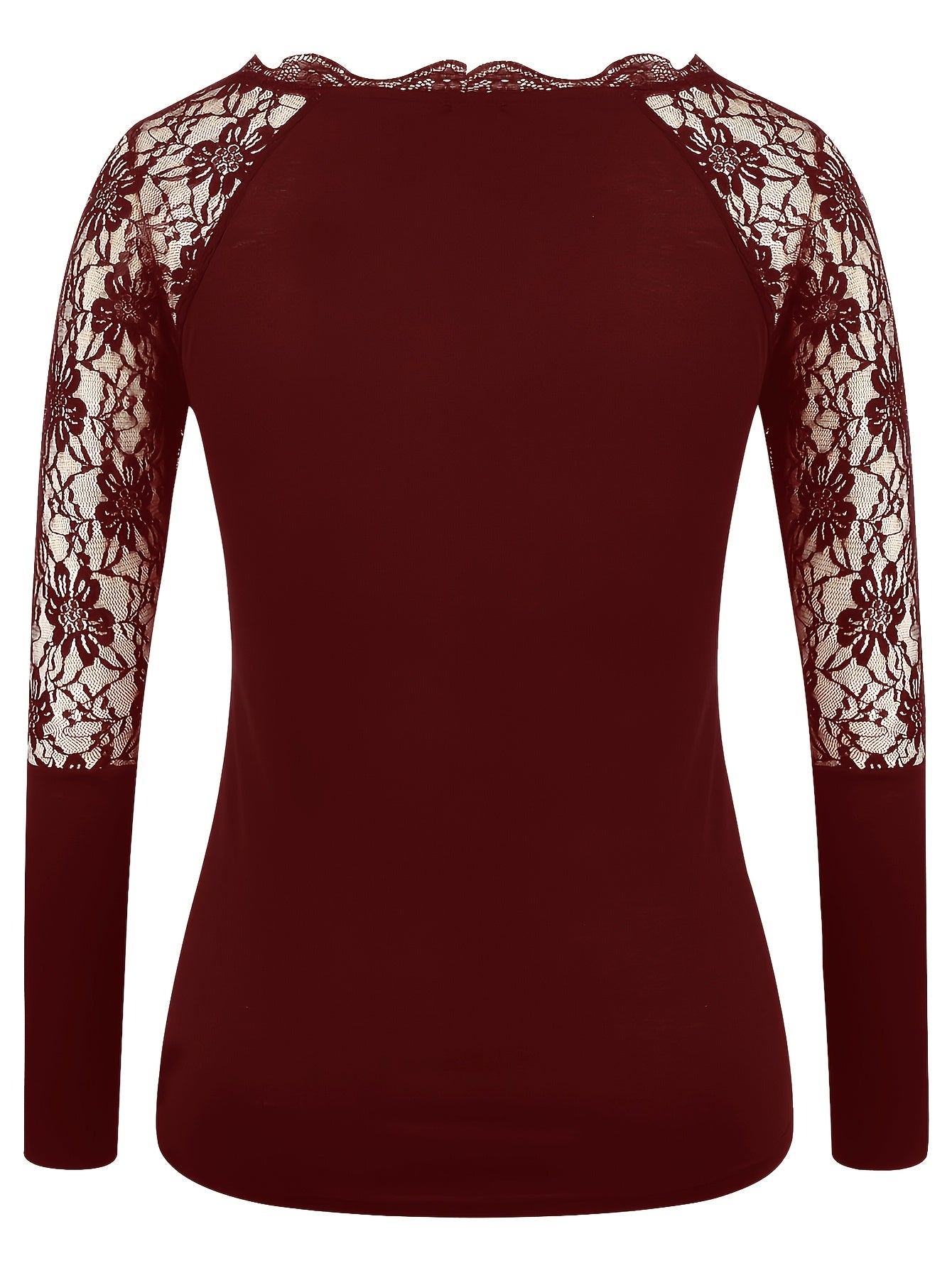[Sexy Blouse] Sexy V Neck Lace Long Sleeve Blouse Tops | Womens Gothic Casual US
