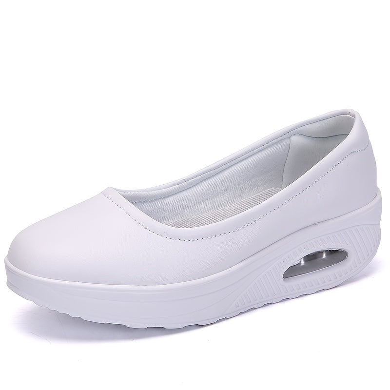 Comfy All-Season Women's Nursing Shoes with Air Cushion Support, Non-Slip Sole, Easy Slip-On Design