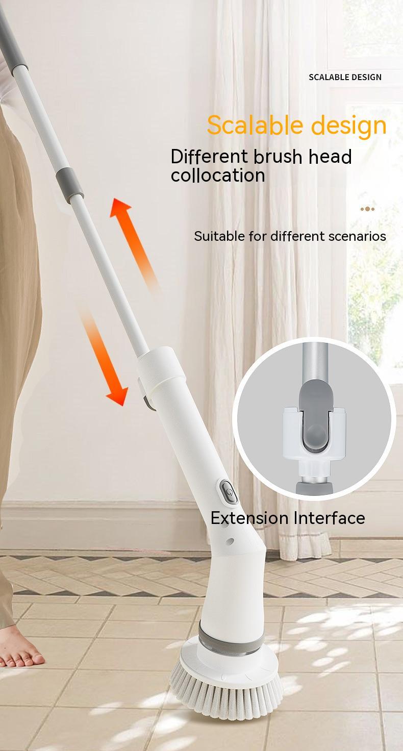 Electric Scrubber Cleaning Wall Long Handle Elbow Telescopic Multifunction Cleaning Brush - You Offer