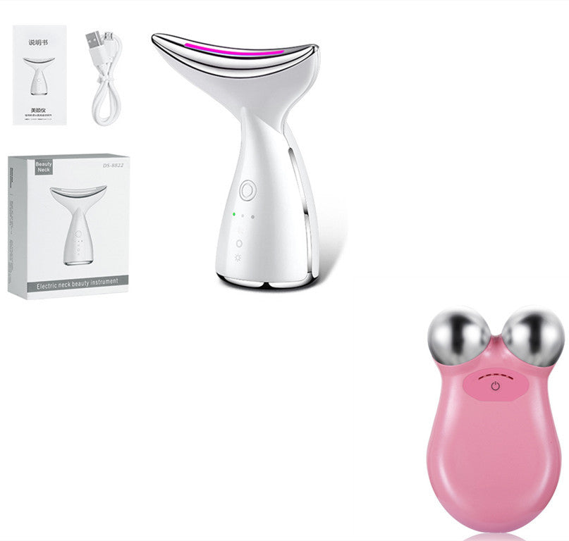 EMS Microcurrent Neck Face Beauty Device With 3 Colors LED Photon Therapy Skin Tighten Reduce Double Chin Face Lifting Devices - You Offer