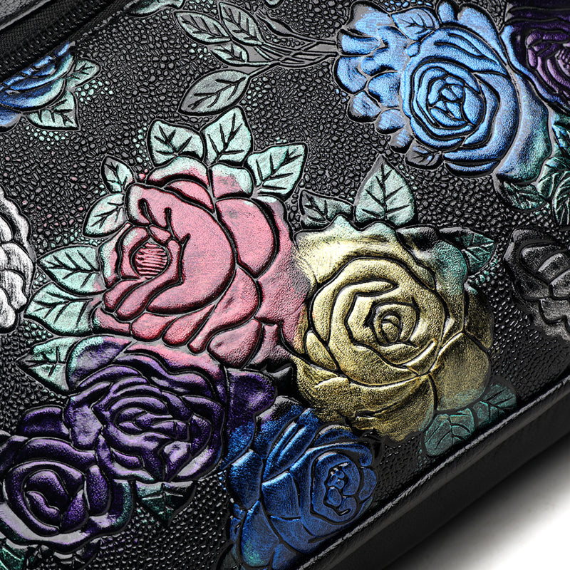 Fashionable Floral Print Crossbody Bag - Adjustable Strap, Zipper Closure, Foldable, Polyester Lining, Messenger Bag for Women - Casual, Stylish, and Practical