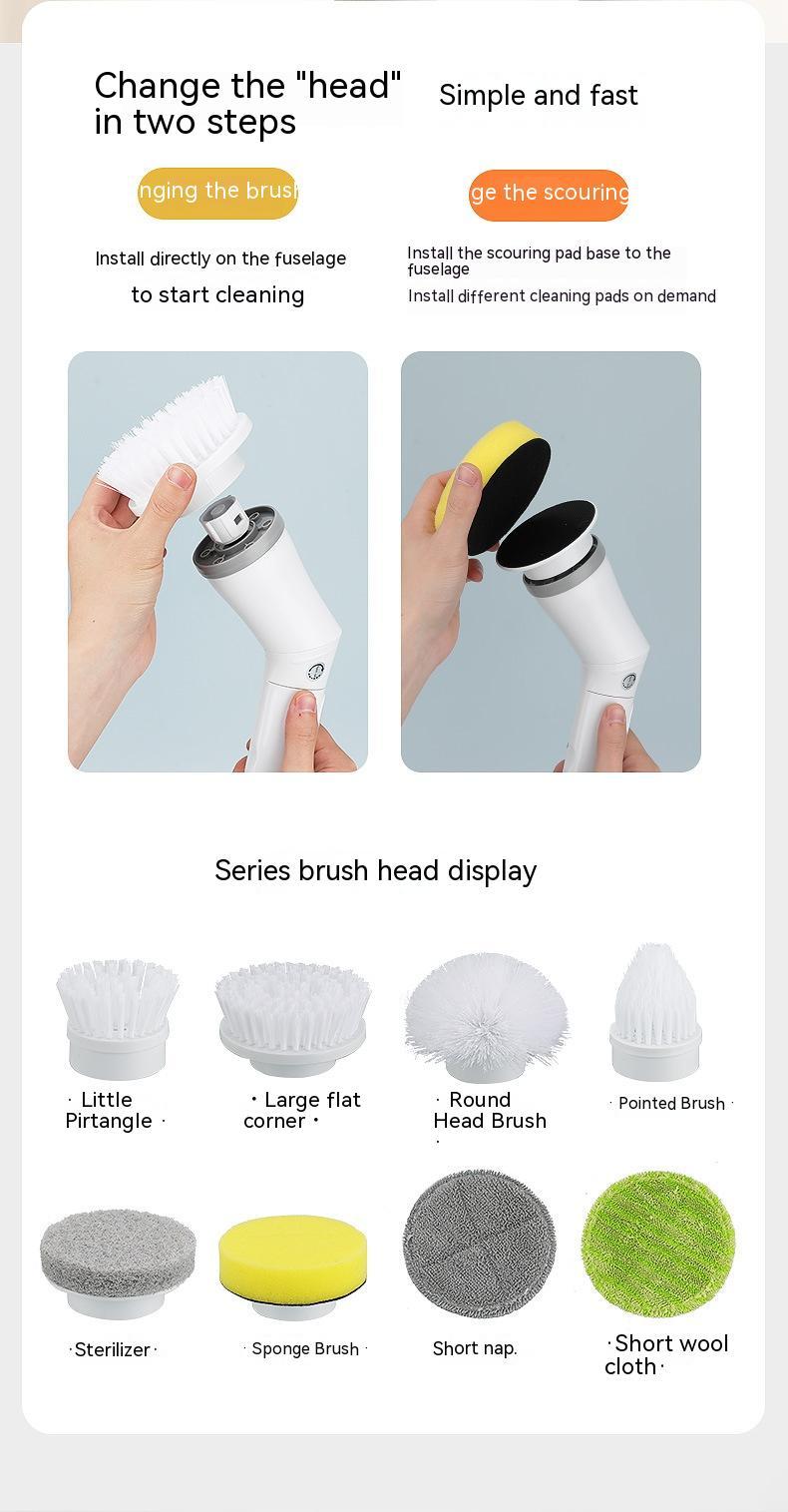 Electric Scrubber Cleaning Wall Long Handle Elbow Telescopic Multifunction Cleaning Brush - You Offer