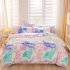 3pcs Y2K Tie Dye Plush Duvet Cover Set ( 1 Duvet Cover + 2 Pillowcase), Soft & Warm Bedding Set