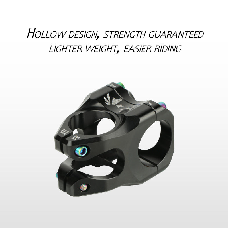 HASSNS Ultra-Light Hollow CNC Aluminum Alloy 35mm Mountain Bike Stem - Enhance Your Cycling Performance with Lightweight and Durable Handlebar Accessory