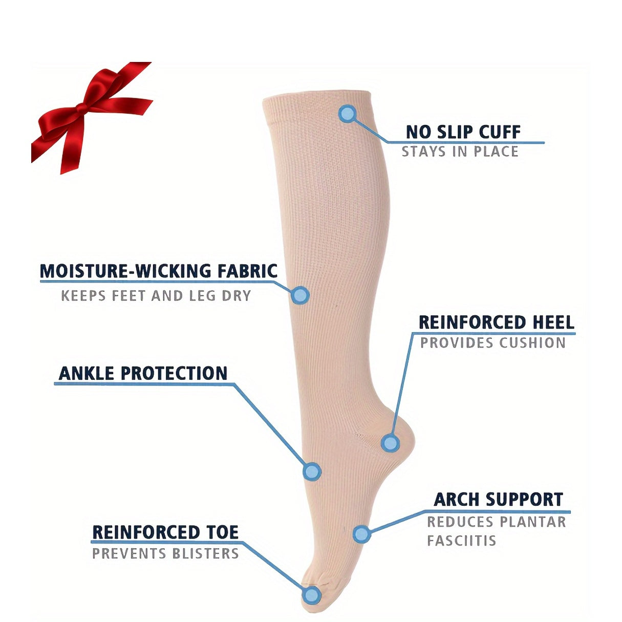 4 Pairs Stocking Compression Socks For Men