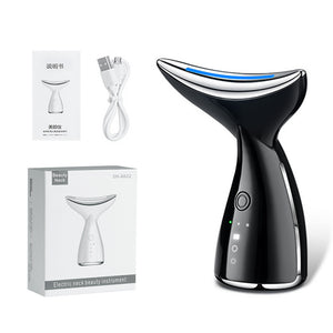 EMS Microcurrent Neck Face Beauty Device With 3 Colors LED Photon Therapy Skin Tighten Reduce Double Chin Face Lifting Devices - You Offer