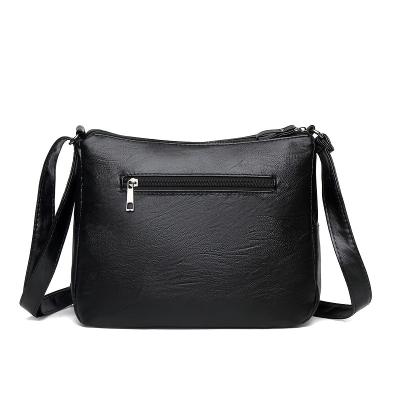 Fashionable Floral Print Crossbody Bag - Adjustable Strap, Zipper Closure, Foldable, Polyester Lining, Messenger Bag for Women - Casual, Stylish, and Practical
