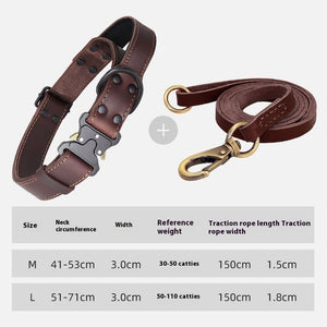 Leather Explosion-proof Large Dog Bandana Leather Pulling Rope - You Offer