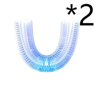 360 Degrees Intelligent Automatic Electric  Toothbrush Waterproof U Type Tooth Brush Whitening Blue Light USB Charging - You Offer